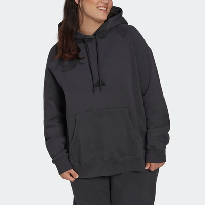Shop Adidas Originals Women's Adidas Oversized Hooded Sweatshirt (plus Size) In Grey