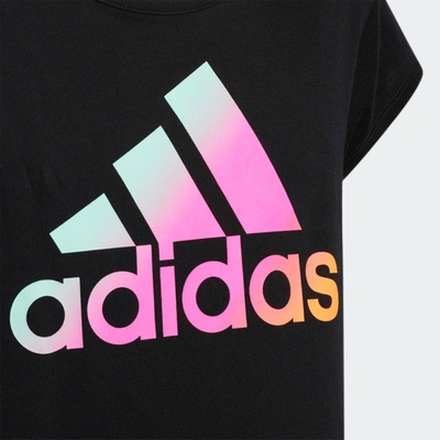 Shop Adidas Originals Kids' Adidas Cotton Scoop Neck Tee (extended Size) In Black