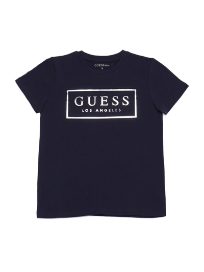 Shop Guess Factory Colt Embossed Logo Tee (7-16) In Blue