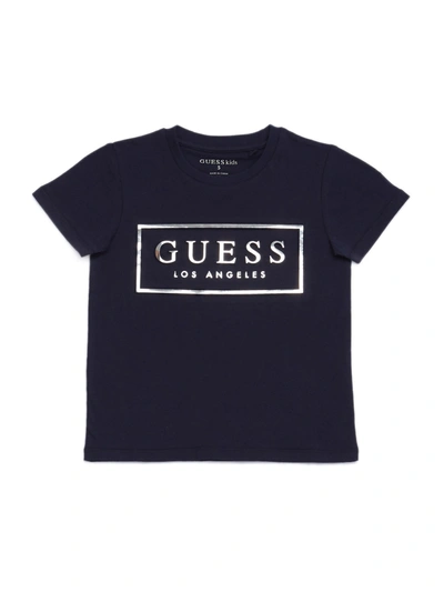Shop Guess Factory Colt Foil Embossed Logo Tee (2-6) In Blue