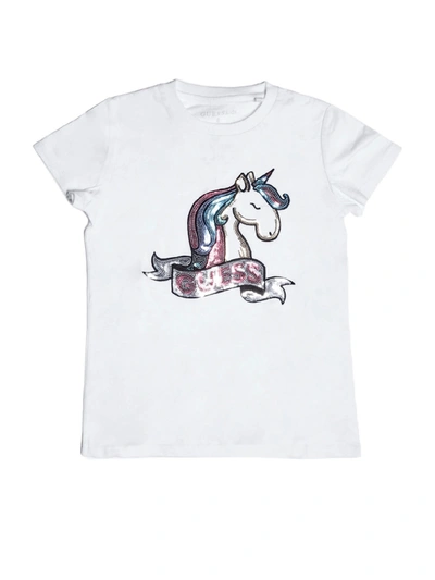 Shop Guess Factory Jenni Unicorn Graphic Tee (7-16) In White
