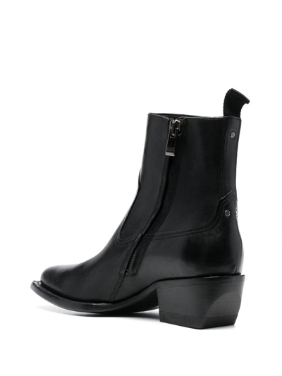 Shop Golden Goose Pointed Toe Boots In Black
