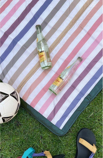 Shop Little Unicorn 5 X 5 Outdoor Blanket In Chroma Rugby Stripe