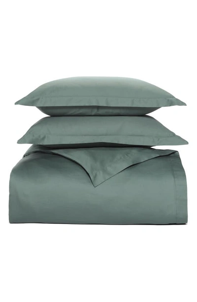 Shop Boll & Branch Signature Hemmed Duvet Set In Spruce