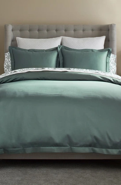 Shop Boll & Branch Signature Hemmed Duvet Set In Spruce