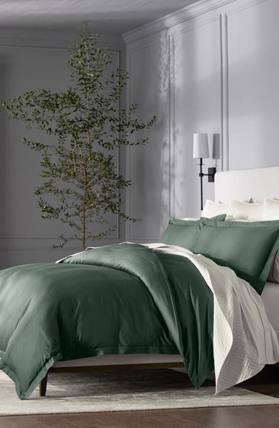 Shop Boll & Branch Signature Hemmed Duvet Set In Spruce