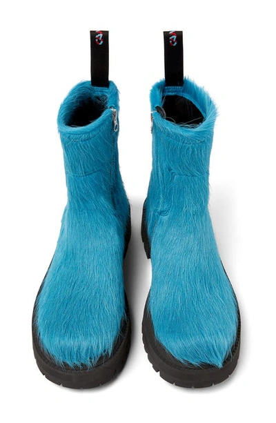 Shop Camperlab Gender Inclusive Eki Genuine Calf Hair Boot In Medium Blue
