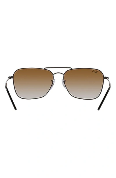 Ray Ban Caravan Reverse 58mm Gradient Square Sunglasses In Black