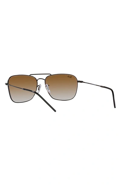 Ray Ban Caravan Reverse 58mm Gradient Square Sunglasses In Black