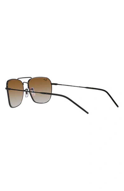 Ray Ban Caravan Reverse 58mm Gradient Square Sunglasses In Black