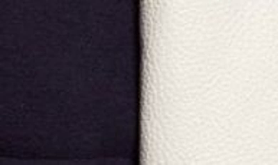 Givenchy Navy Blue And White Bomber Jacket In Wool And Leather In Navy/ White