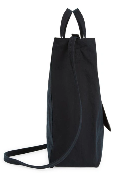 Shop Acne Studios Medium Baker Out Papery Nylon Tote In Black/ Black