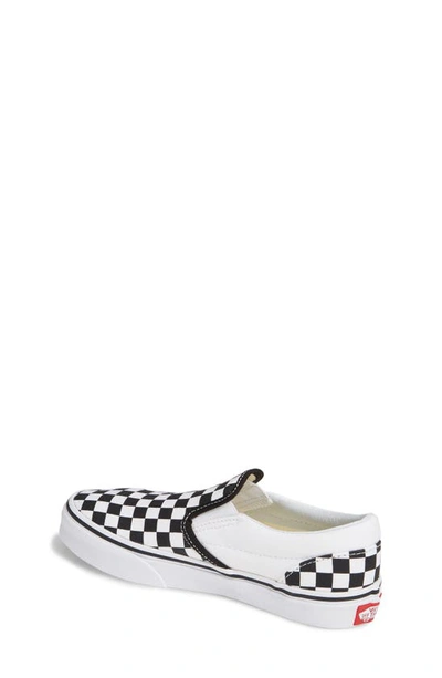Shop Vans Classic Checker Slip-on In Black/ True White