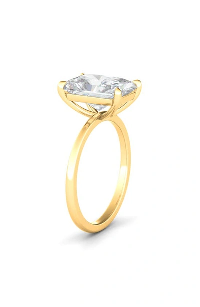 Shop Hautecarat Radiant Cut Lab Created Diamond 18k Gold Ring In 18k Yellow Gold