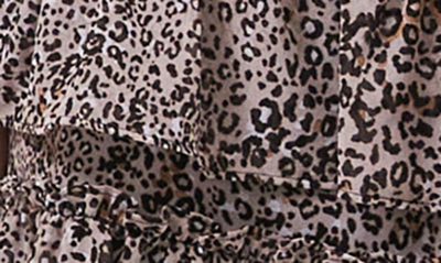 Shop 1.state Smock Neck Sleeveless Fit & Flare Dress In Light Leopard Muse