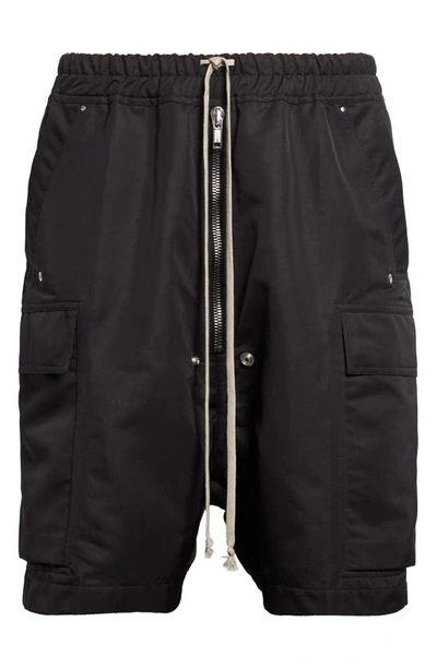 Shop Rick Owens Cargobela Shorts In Black