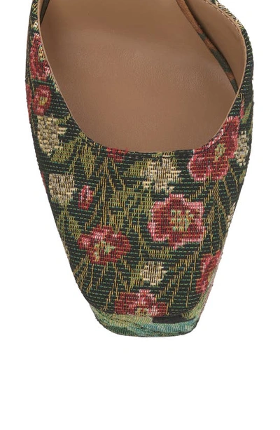 Jessica Simpson Pinkston Ankle Strap Platform Pump In Green Multi