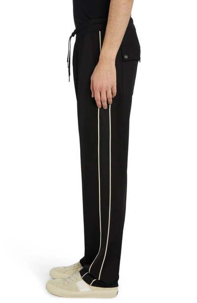 Shop Tom Ford Luxury Stretch Jersey Sweatpants In Black