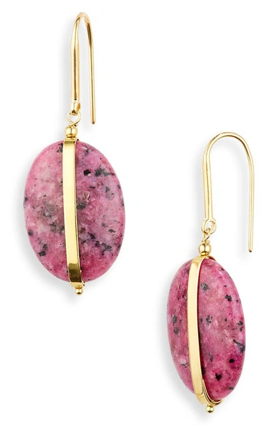 Shop Isabel Marant Stones Drop Earrings In Fuchsia