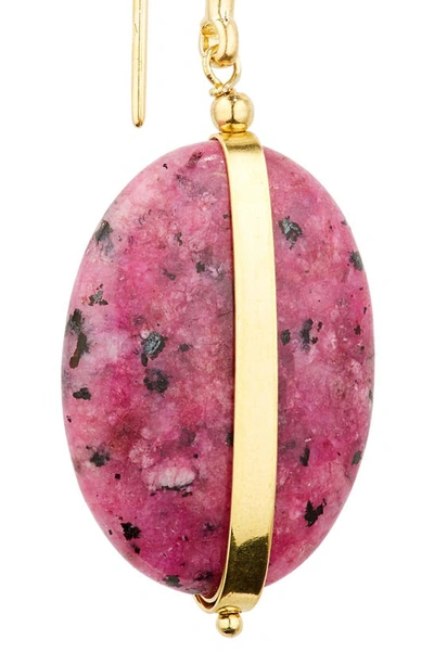 Shop Isabel Marant Stones Drop Earrings In Fuchsia