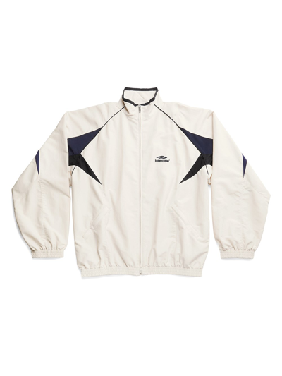 Shop Balenciaga Tracksuit 3b Sports Icon Medium Fit Jacket In White
