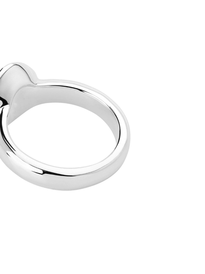 Shop Tane México 1942 Volcán Circular-design Ring In Silver