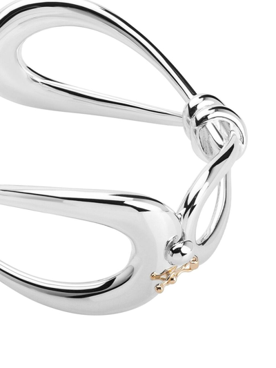 Shop Tane México 1942 Knot-detailing Polished-finish Bracelet In Silver