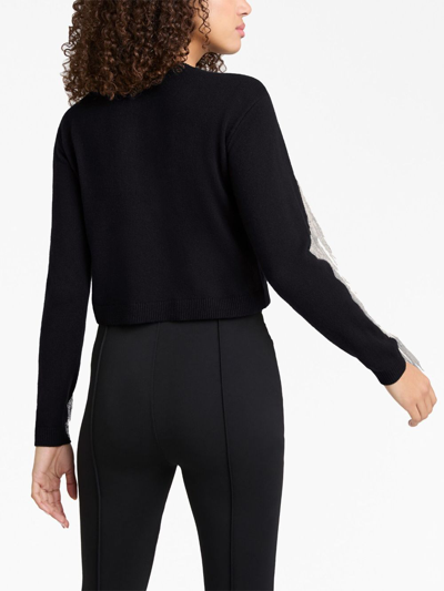 Shop Cinq À Sept Althea Fringe-detail Sweatshirt In Black