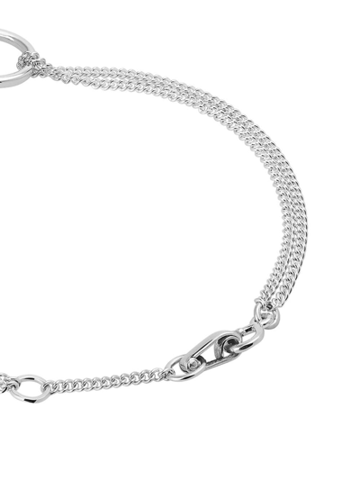 Shop Tane México 1942 Knot-detailing Crystal-embellished Bracelet In Silver