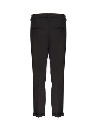 Shop Dondup Straight Trousers In Black