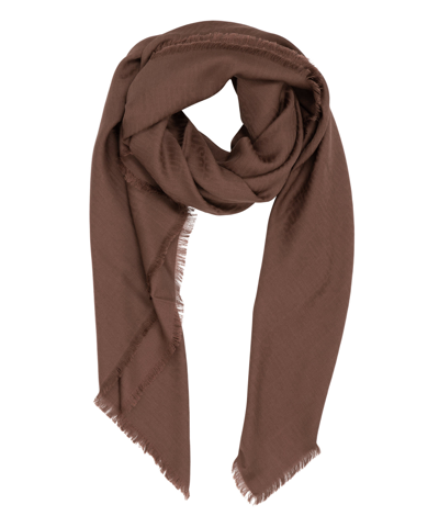 Shop Moschino Wool Stole In Brown