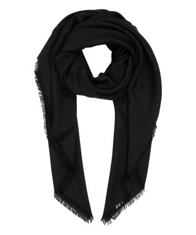 Shop Moschino Wool Stole In Black