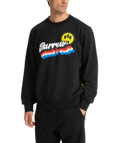 Shop Barrow Cotton Sweatshirt In Black