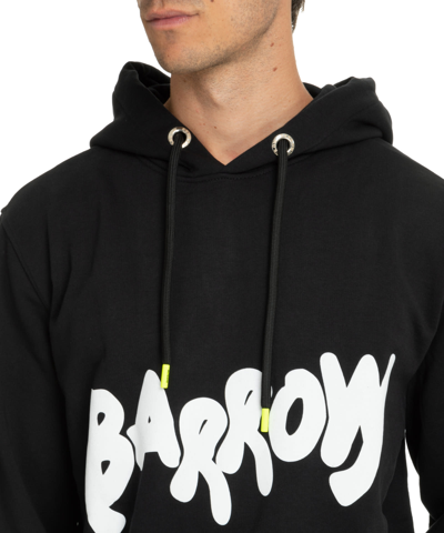 Shop Barrow Cotton Hoodie In Black