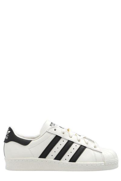 Shop Adidas Originals Superstar 82 Round Toe Sneakers In White