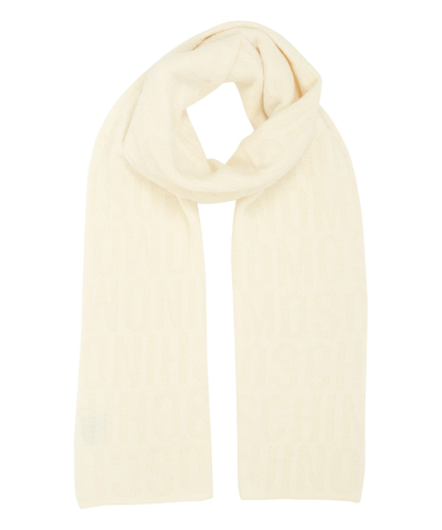Shop Moschino Wool Wool Scarf In White