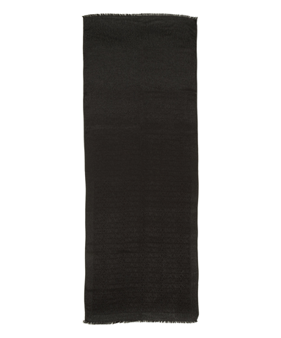 Shop Moschino Silk Stole In Black