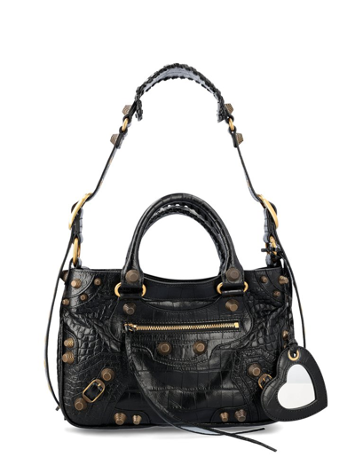 Shop Balenciaga Neo Cagole Xs Handbag In Black
