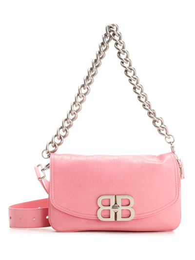 Shop Balenciaga Bb Soft Small Shoulder Bag In Pink