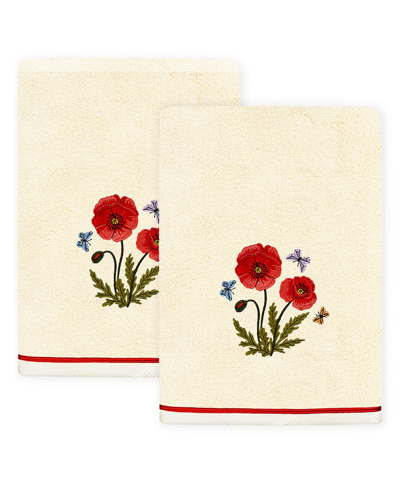 Linum Home Textiles Polly 2pc Embellished Turkish Cotton Bath Towel Set