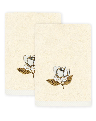 Linum Home Textiles Maggie 2pc Embellished Turkish Cotton Fingertip Towel Set