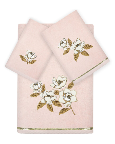 Linum Home Textiles Maggie 3pc Embellished Turkish Cotton Towel Set