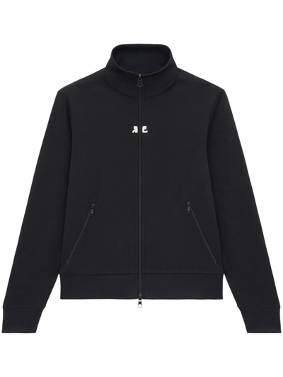 Shop Courrèges Windproof Jacket In Black