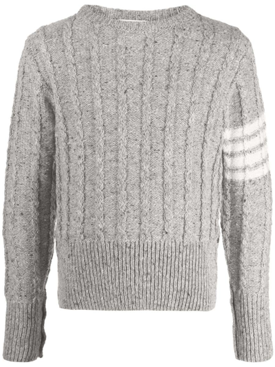 Shop Thom Browne Wool Sweater In Grey