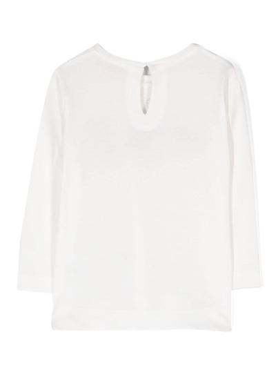 Monnalisa T-shirt Mit Logo-print In White