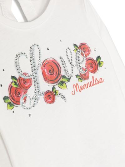 Monnalisa T-shirt Mit Logo-print In White