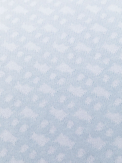 Shop Bosswear Monogram-pattern Cotton Blanket In Blue