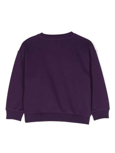 Shop Marc Jacobs Rhinestone-embellished Sweatshirt In Purple