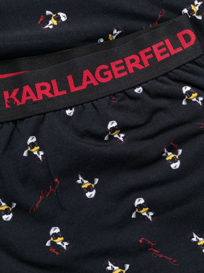 Shop Karl Lagerfeld X Disney Stretch-cotton Pyjamas Set In Blue