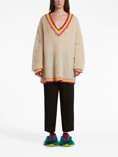 Marni Relaxed-fit Trousers With Pleated Front In Black